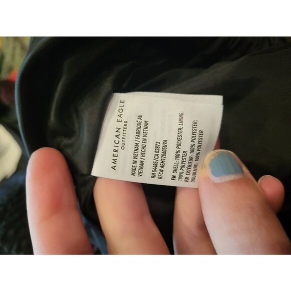 American Eagle Sherpa Women's XS Buffalo Plaid Red Black Lined Pullover - Picture 5 of 5